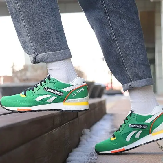 Giày Reebok Keith Haring GL 6000 'Dog and Human Heel Print' GZ1460 - Ảnh 4