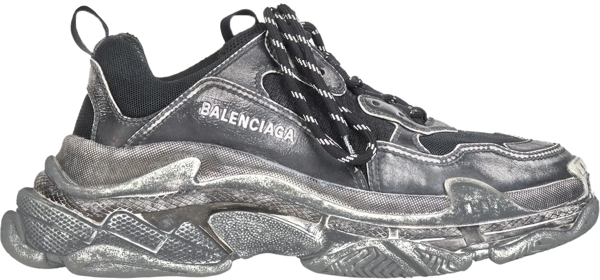 Giày Balenciaga Triple S 'Faded Black' 536737-W3CN3-1000