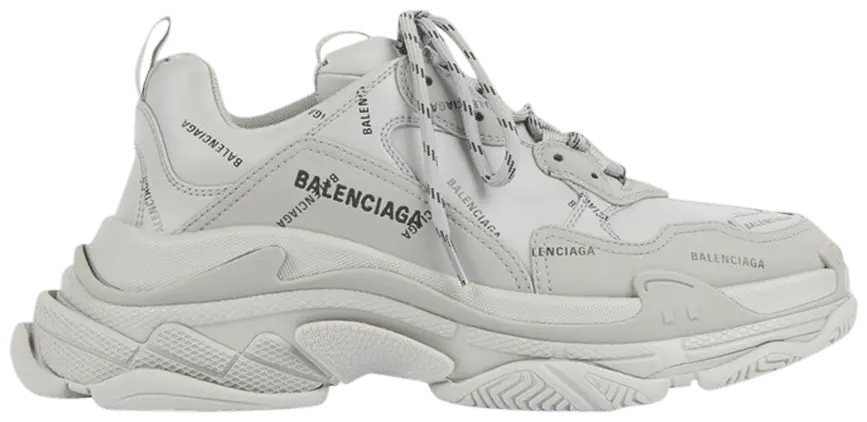 Giày Balenciaga Triple S Sneaker Allover Logo Grey 536737 W2FA1 1210