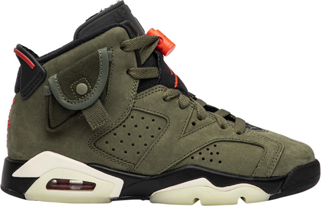 Giày Nike Air Jordan 6 Retro GS x Travis Scott 'Olive' CN1085-200