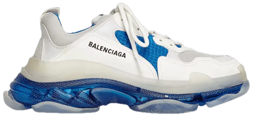 Giày Balenciaga Triple S Sneaker White Blue 541624 W09ON 9169