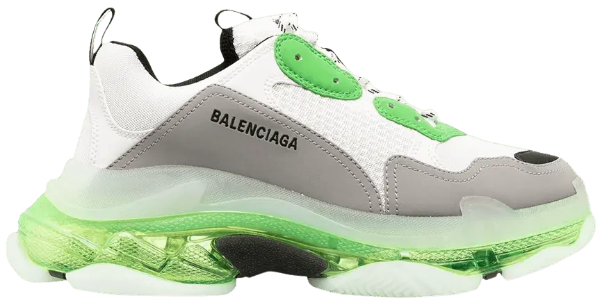 Giày Balenciaga Triple S Sneaker Clear Sole White Green 541624 W2GT1 9042