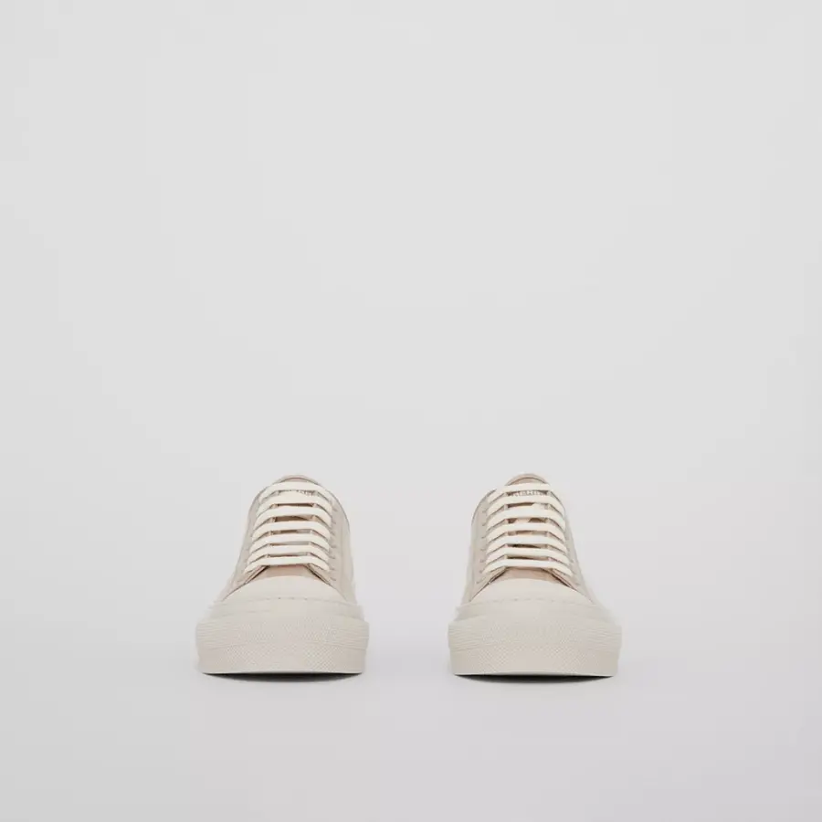 Giày Burberry Check Cotton Sneakers 'Soft Fawn' 80539901 - Ảnh 4