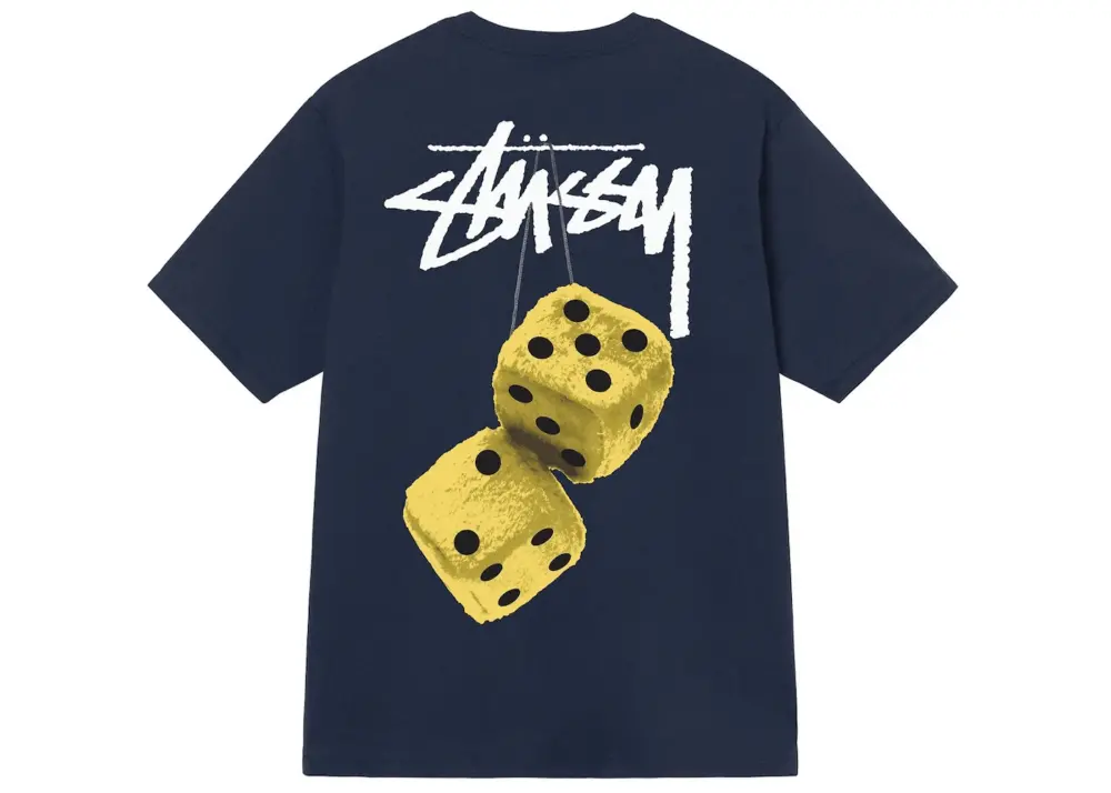 Alternative view of Áo Stussy SS22 Fuzzy Dice Tee 'Navy'  1904765-NAV