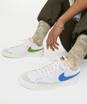 Alternative view of Giày Nike Blazer Low 77 Vintage 'Vintage White Chlorophyll Medium Blue' DA6364-107