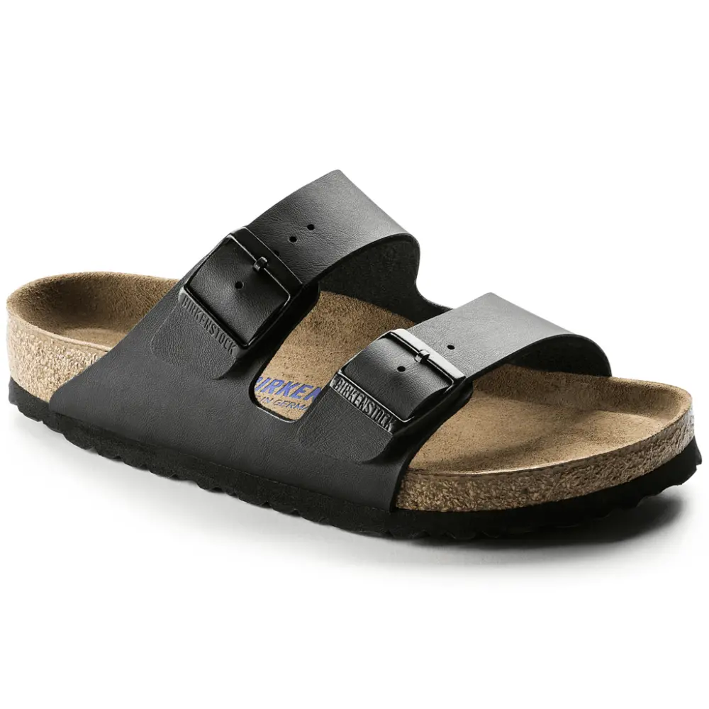 Dép Birkenstock Arizona Soft Footbed Birko Flor 'Black' 551253 - Ảnh 5