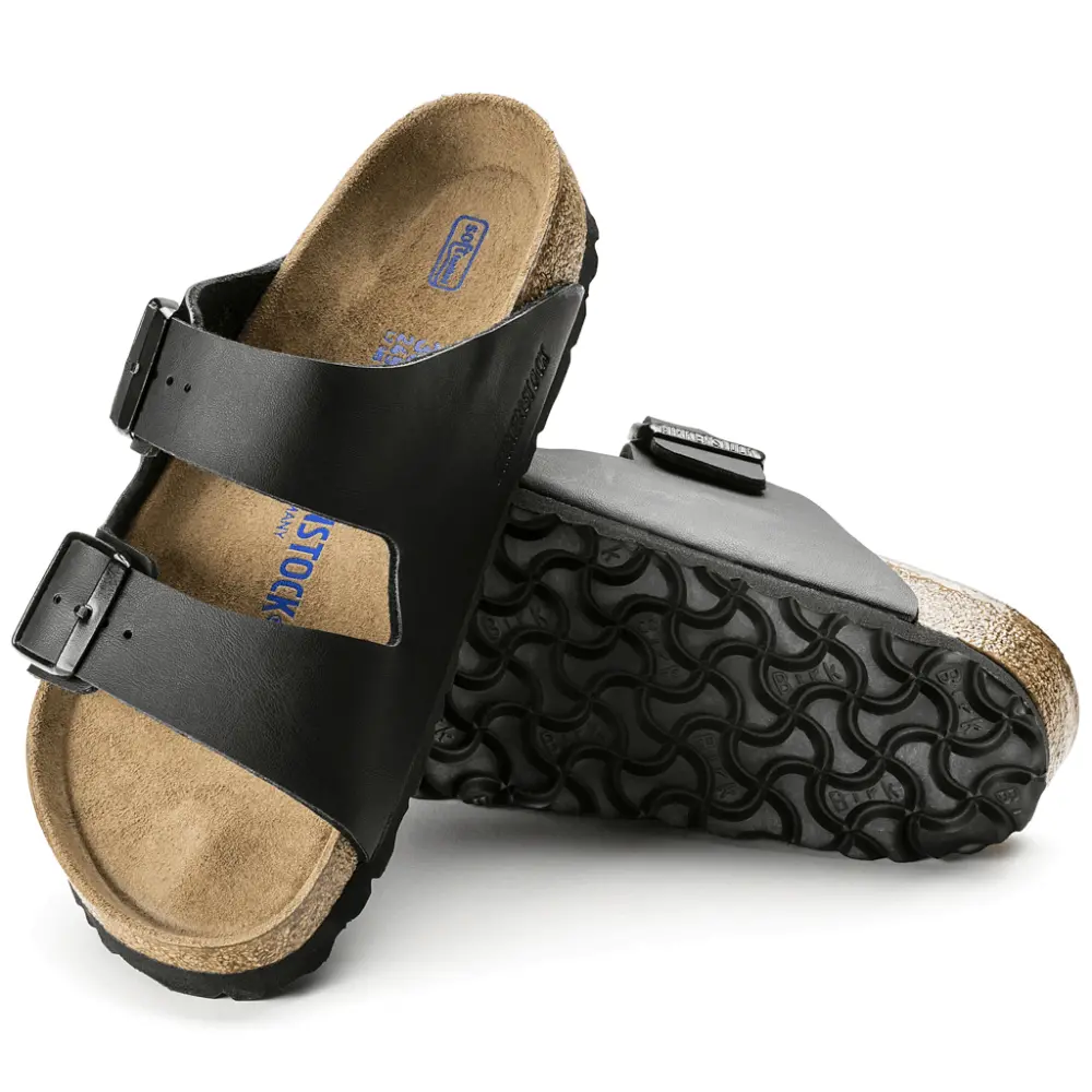 Dép Birkenstock Arizona Soft Footbed Birko Flor 'Black' 551253 - Ảnh 6