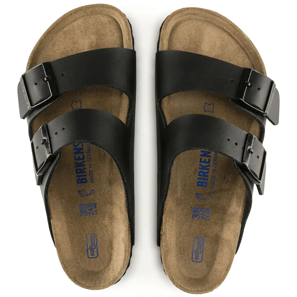 Dép Birkenstock Arizona Soft Footbed Birko Flor 'Black' 551253 - Ảnh 7
