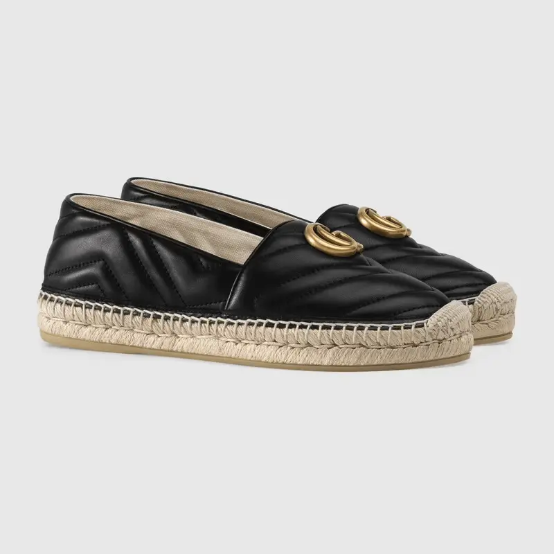 Alternative view of Giày Gucci Leather Espadrille With Double G 551890-BKO00-1000