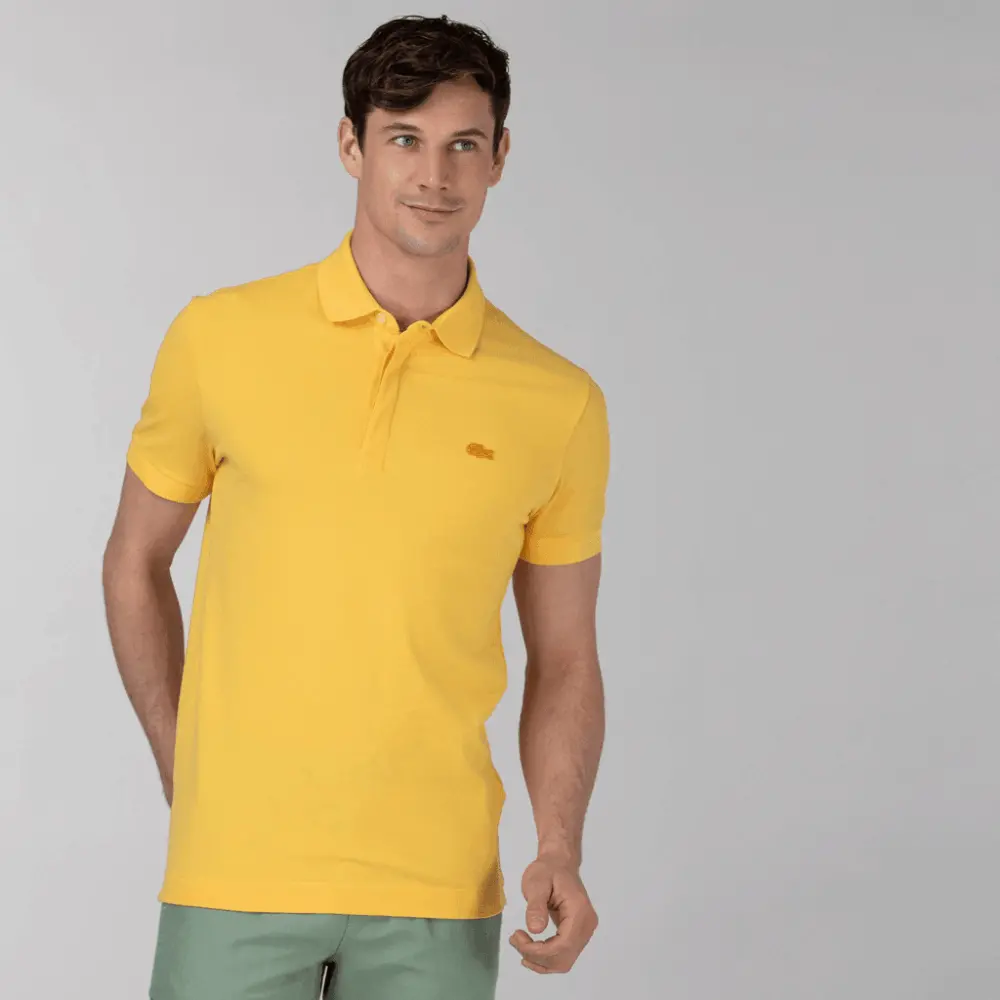 Alternative view of Áo Lacoste Paris Stretch Cotton Piqué Polo Shirt 'Yellow' PH5522-Z0A