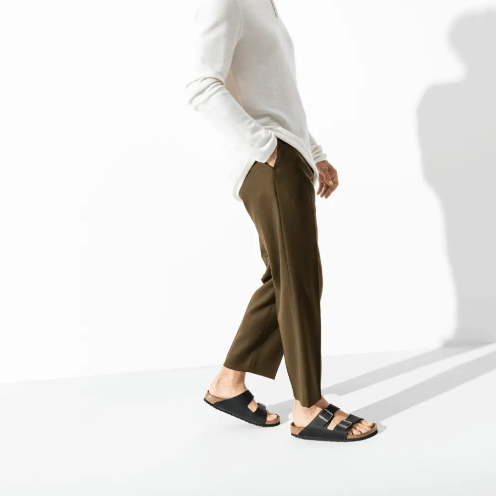 Dép Birkenstock Arizona Oiled Leather 'Black' 552113 - Ảnh 4