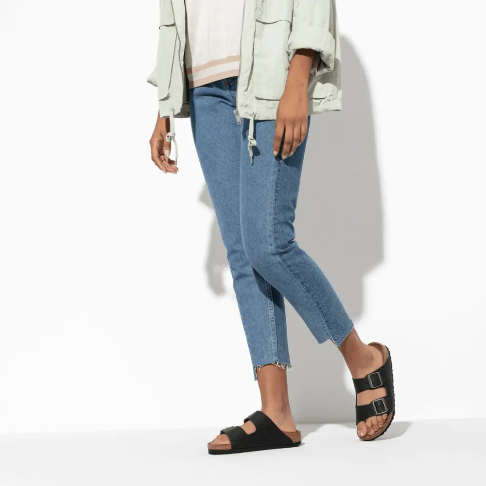 Dép Birkenstock Arizona Oiled Leather 'Black' 552113 - Ảnh 3