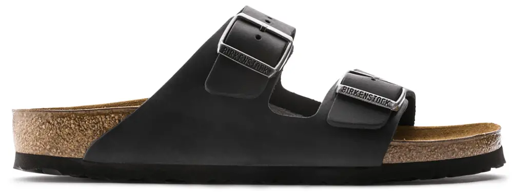 Dép Birkenstock Arizona Oiled Leather 'Black' 552113