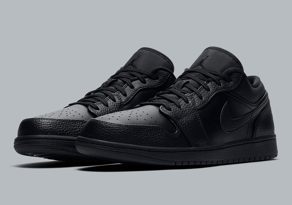 Giày Nike Air Jordan 1 Low 'Triple Black' 553558-091 - Ảnh 5