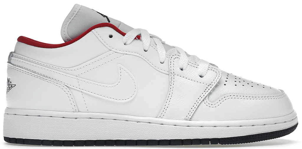 Giày Nike Jordan 1 Low 'White Gym Red Black (GS)' 553560-164