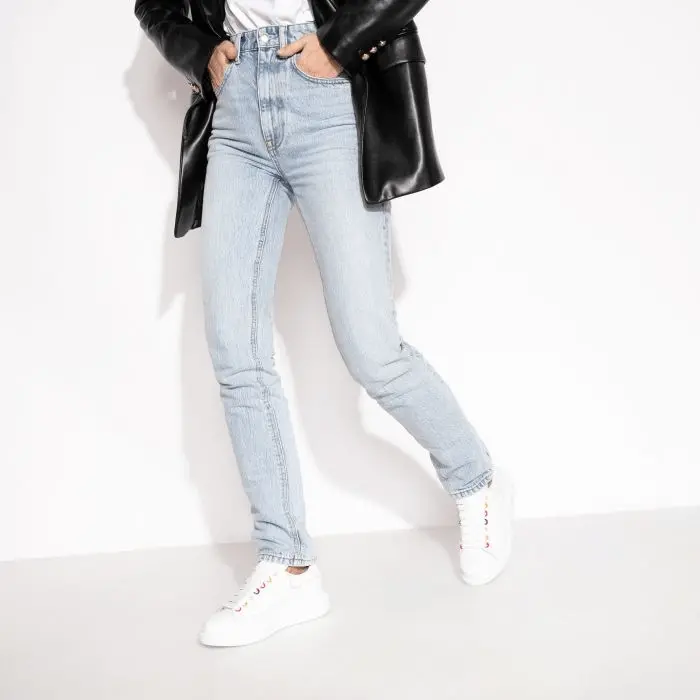 Alternative view of Giày Alexander McQueen Wmns Oversized Sneaker 'White Rainbow' 553770-WHZ4S-9466