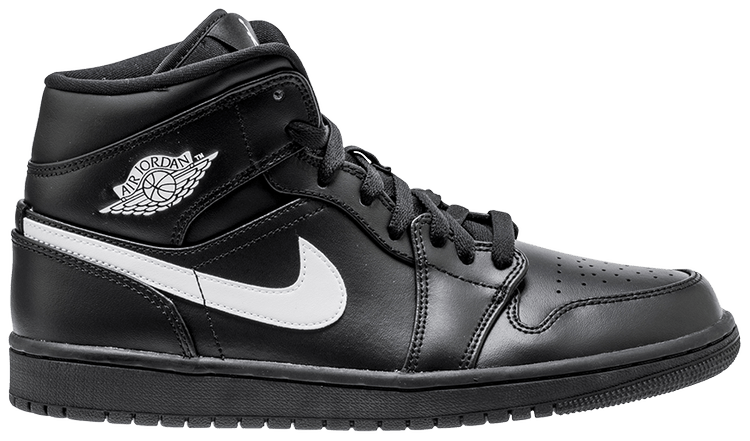 Giày Nike Air Jordan 1 Mid Black White (2018) 554724-049