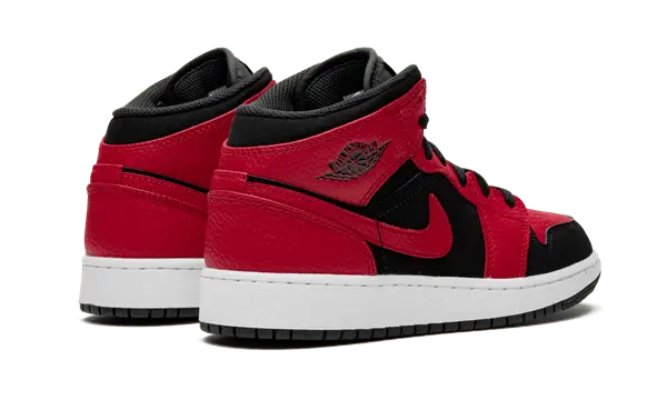 Giày Nike Air Jordan 1 Mid GS 'Black Gym Red' 554725-054 - Ảnh 4