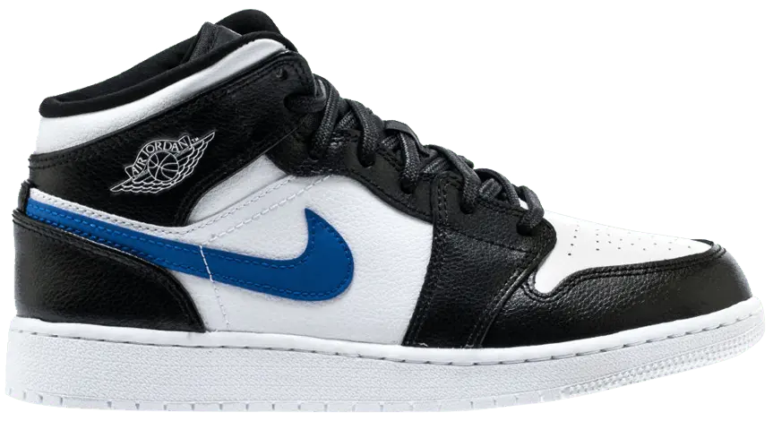 Giày Nike Air Jordan 1 Retro Mid GS 'Multi-Color Swoosh' 554725-052