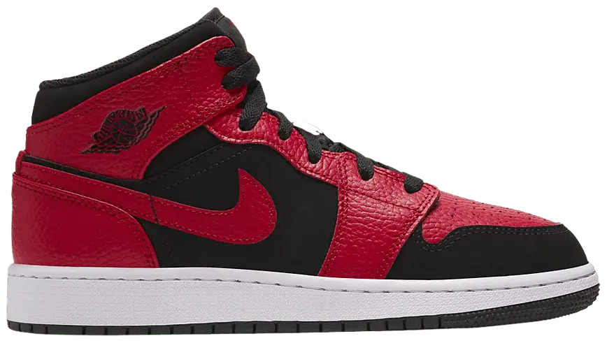 Giày Nike Air Jordan 1 Mid GS 'Black Gym Red' 554725-054