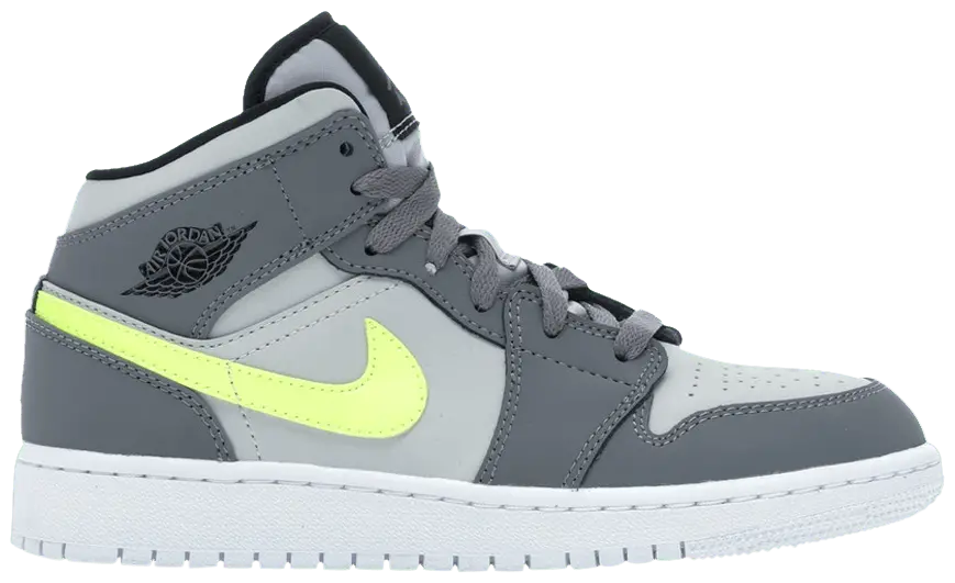 Giày Nike Air Jordan 1 Mid GS 'Gun Smoke Volt' 554725-072