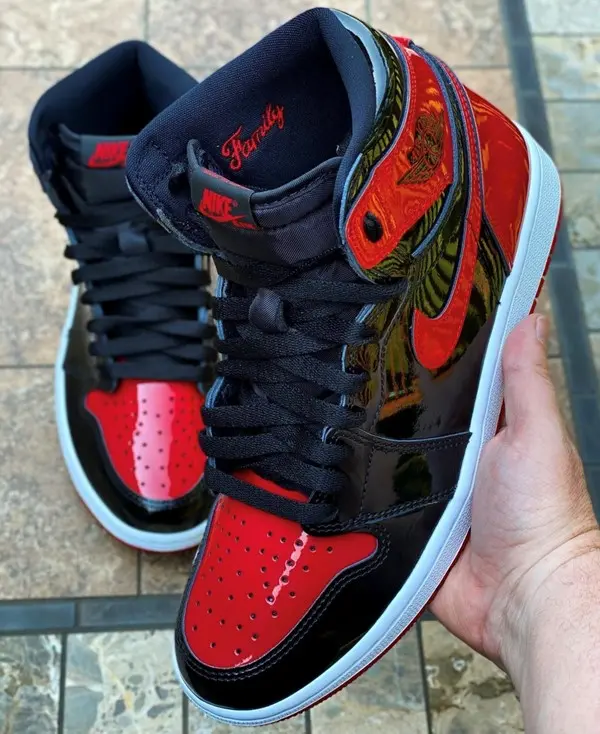 Giày Nike Air Jordan 1 Retro High OG 'Patent Bred' 555088-063 - Ảnh 5