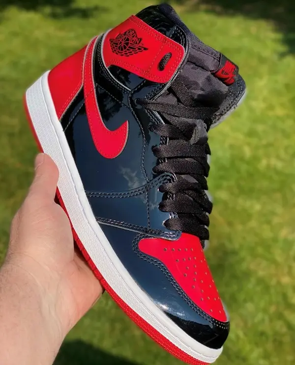 Giày Nike Air Jordan 1 Retro High OG 'Patent Bred' 555088-063 - Ảnh 6
