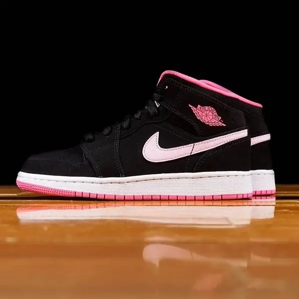 Giày Nike Air Jordan 1 Mid 'Black Digital Pink' 555112-066 - Ảnh 4