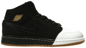 Giày Nike Air Jordan 1 Retro Mid GS 'Gold and Gum' 555112-021