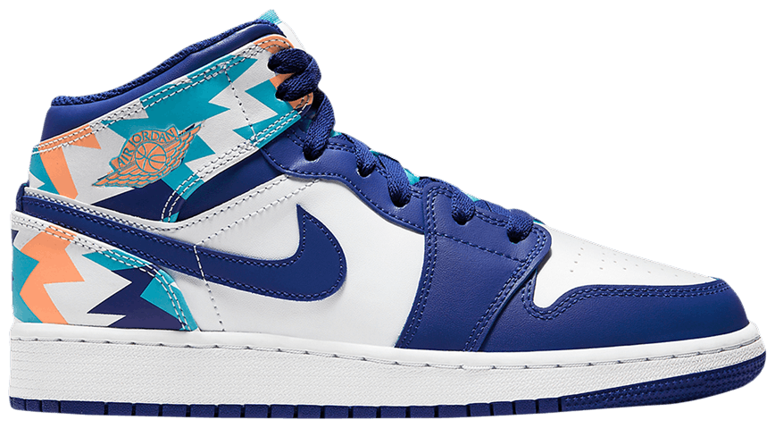 Giày Nike Air Jordan 1 Mid GS 'Geometric Pint' 555112-105