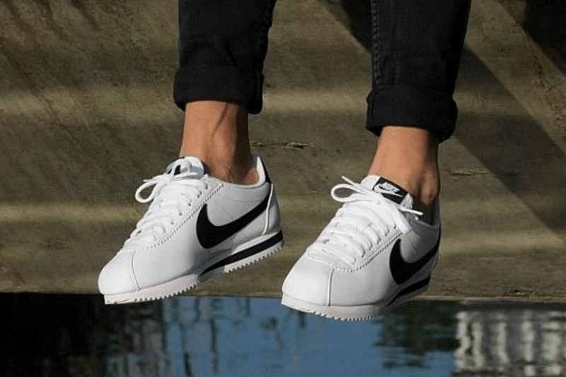 Giày Nike Classic Cortez Leather 'White Black' 807471-101 - Ảnh 3