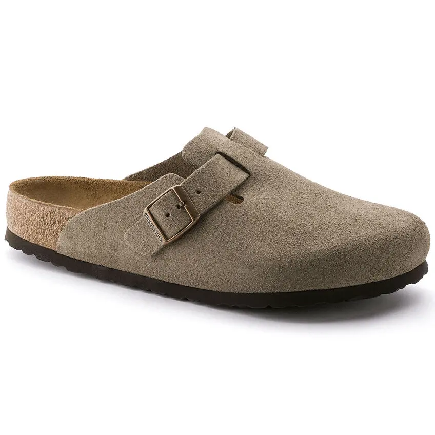 Dép Birkenstock Boston Soft Footbed 'Taupe' 0560771 - Ảnh 4