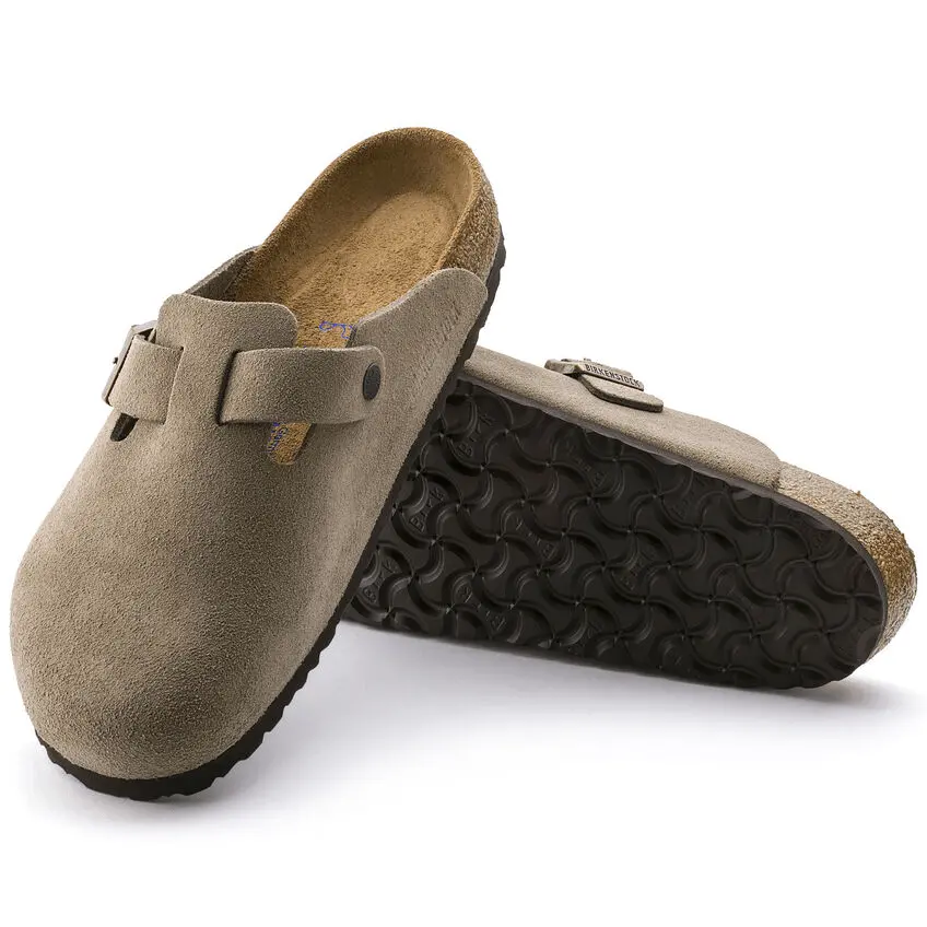 Dép Birkenstock Boston Soft Footbed 'Taupe' 0560771 - Ảnh 3