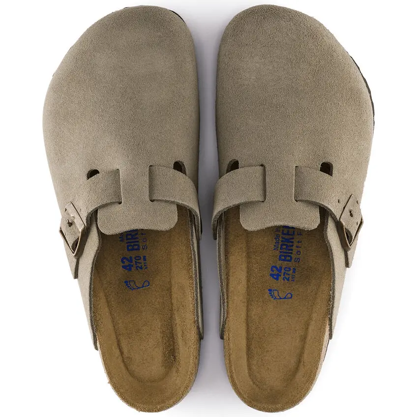 Dép Birkenstock Boston Soft Footbed 'Taupe' 0560771 - Ảnh 5