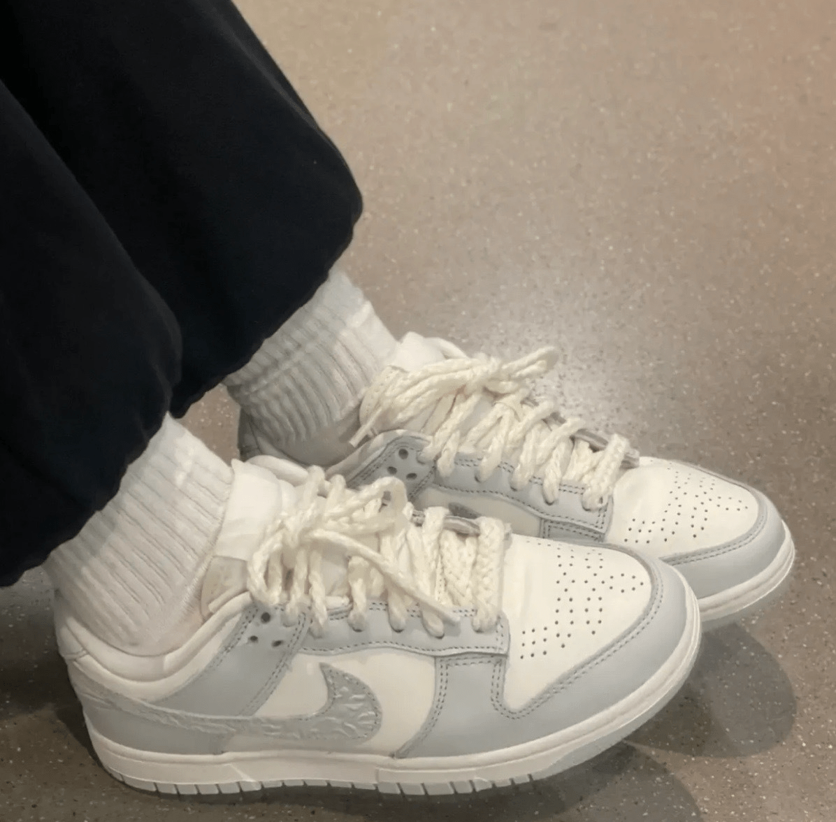 Giày Nike Dunk Low Needlework Sail Aura 'Grey' FJ4553133 Jordan 1