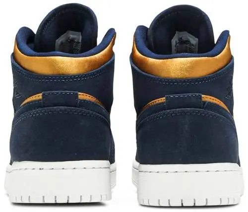 Giày Nike Air Jordan 1 Mid SE GS 'Obsidian Desert Ochre' BQ6931-401 - Ảnh 5