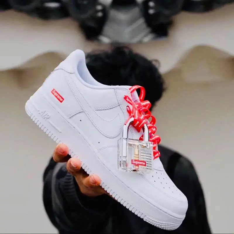 Alternative view of Giày Nike Air Force 1 Low Supreme 'White' CU9225-100