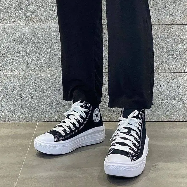 Giày Converse Wmns Chuck Taylor All Star High Move 'Black White' 568497C - Ảnh 3