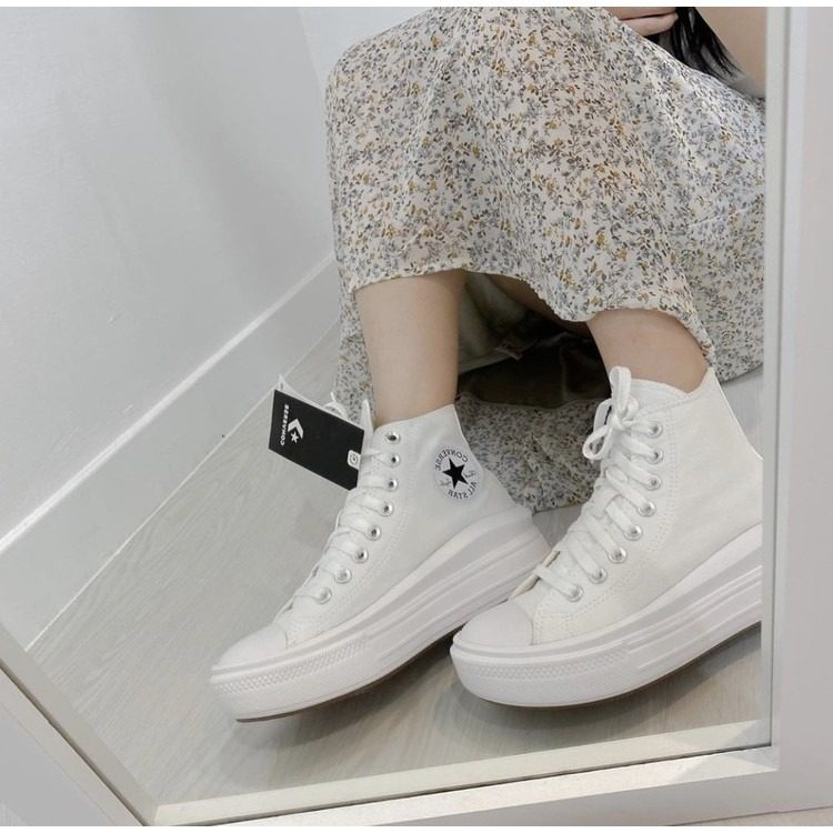 Giày Converse Wmns Chuck Taylor All Star High Move 'White Ivory' 568498C - Ảnh 4
