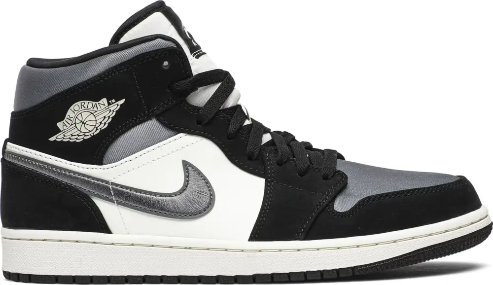 Giày Nike Air Jordan 1 Mid Satin 'Grey Toe' 852542-011