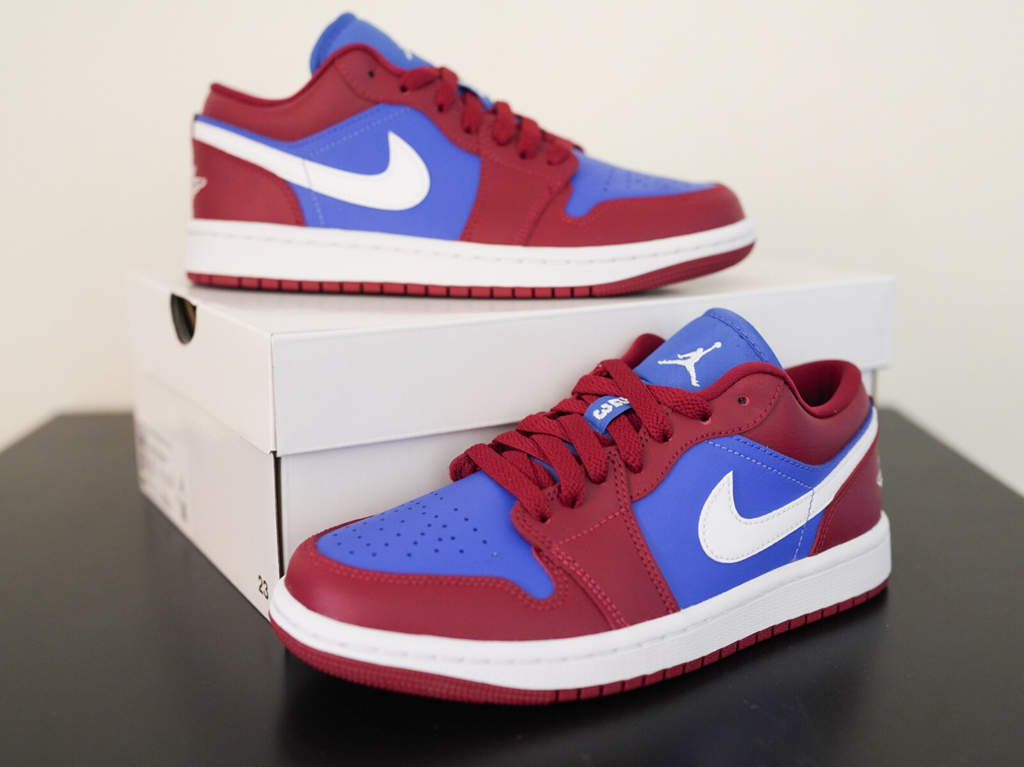 Giày Nike Wmns Air Jordan 1 Low 'Red Blue' DC0774-604 - Ảnh 3