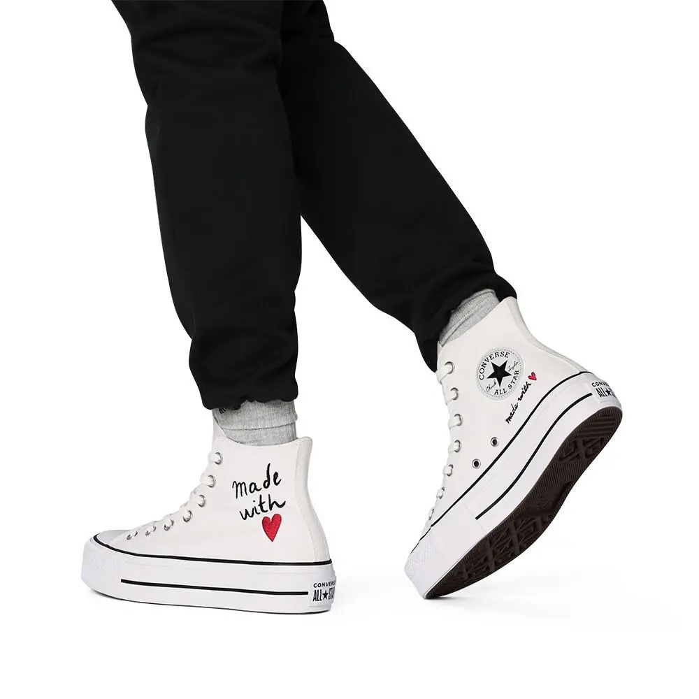 Alternative view of Giày Converse Chuck Taylor All Star High 'Made with Love - White' 171159F