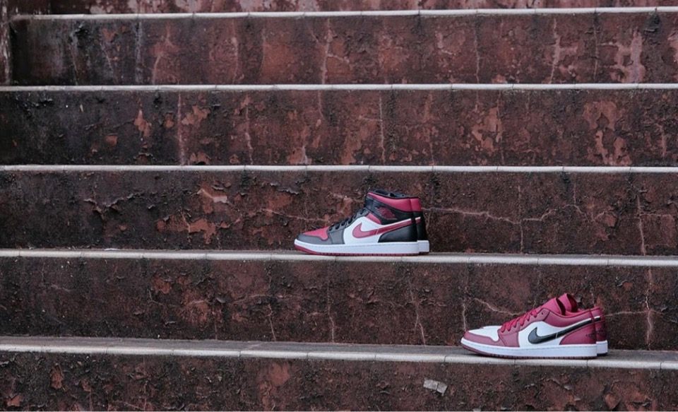 Giày Nike Air Jordan 1 Mid 'Bred Toe' 554724-066 - Ảnh 7