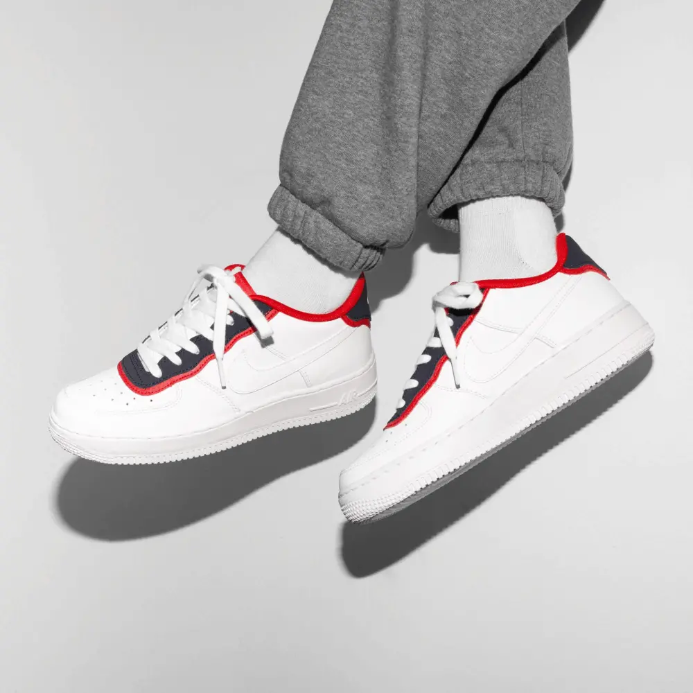 Giày Nike Air Force 1 Double Layer GS 'Obsidian Red' BV1084-101 - Ảnh 6