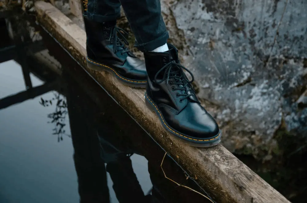 Giày Dr.Martens 101 Vintage Smooth Leather Ankle 'Black' 22701001 - Ảnh 3