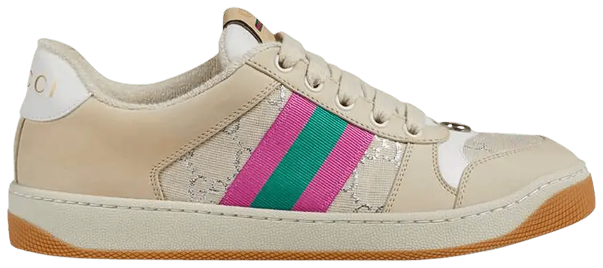 Giày Gucci Wmns Screener 'White GG Lamé' 577684-2C830-9150