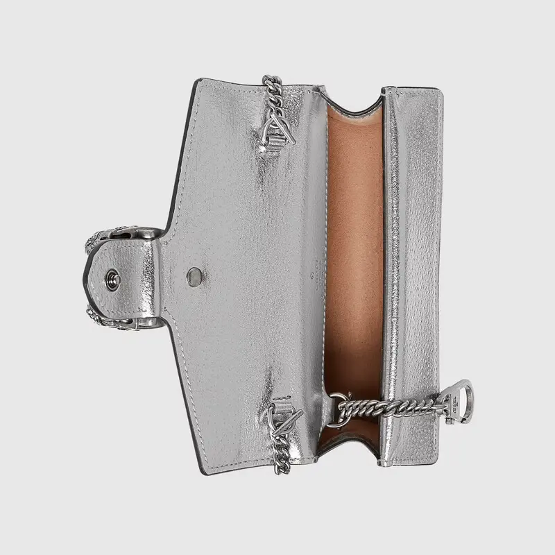 Alternative view of Túi Gucci Dionysus Super Mini Silver Lamé Leather 476432-1TRBN-8173