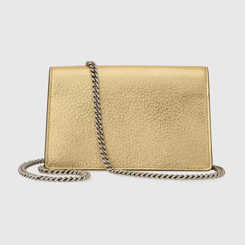 Túi Gucci Dionysus Super Mini Gold Lamé Leather 476432-1TRBN-8089 - Ảnh 3
