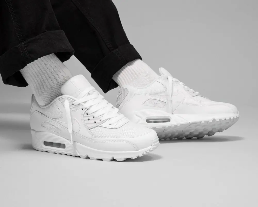 Alternative view of Giày Nike Air Max 90 Recraft 'Triple White' CN8490-100