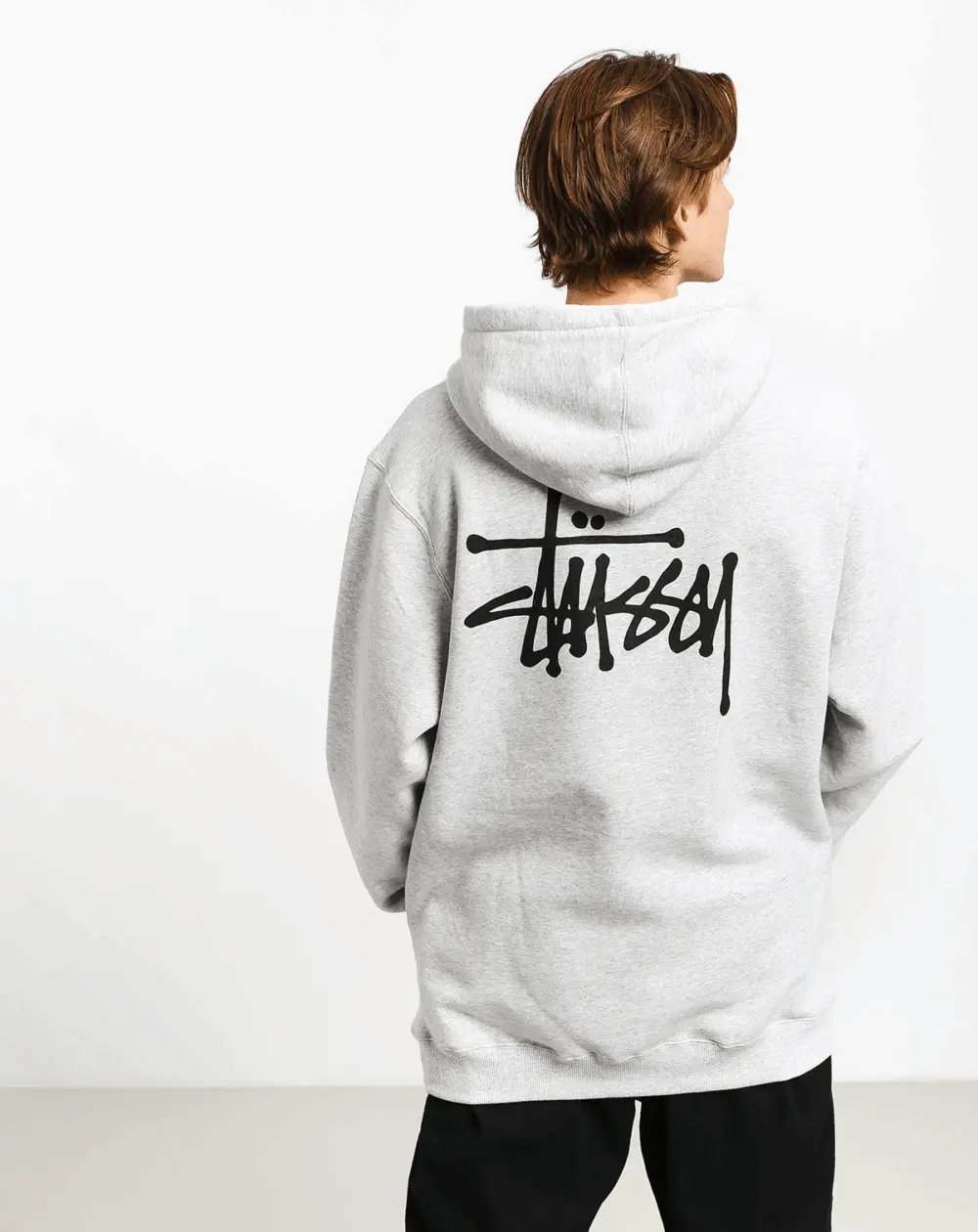 Áo Basic Hoodie Stussy 'Grey' 1924762-ASH - Ảnh 4